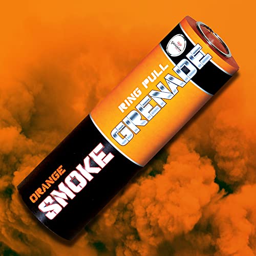 EXCLUSIVE ONLINE RING PULL SMOKE GRENADES Pack of 4 Colors (Orange, Green, Yellow and Purple) - Image 4