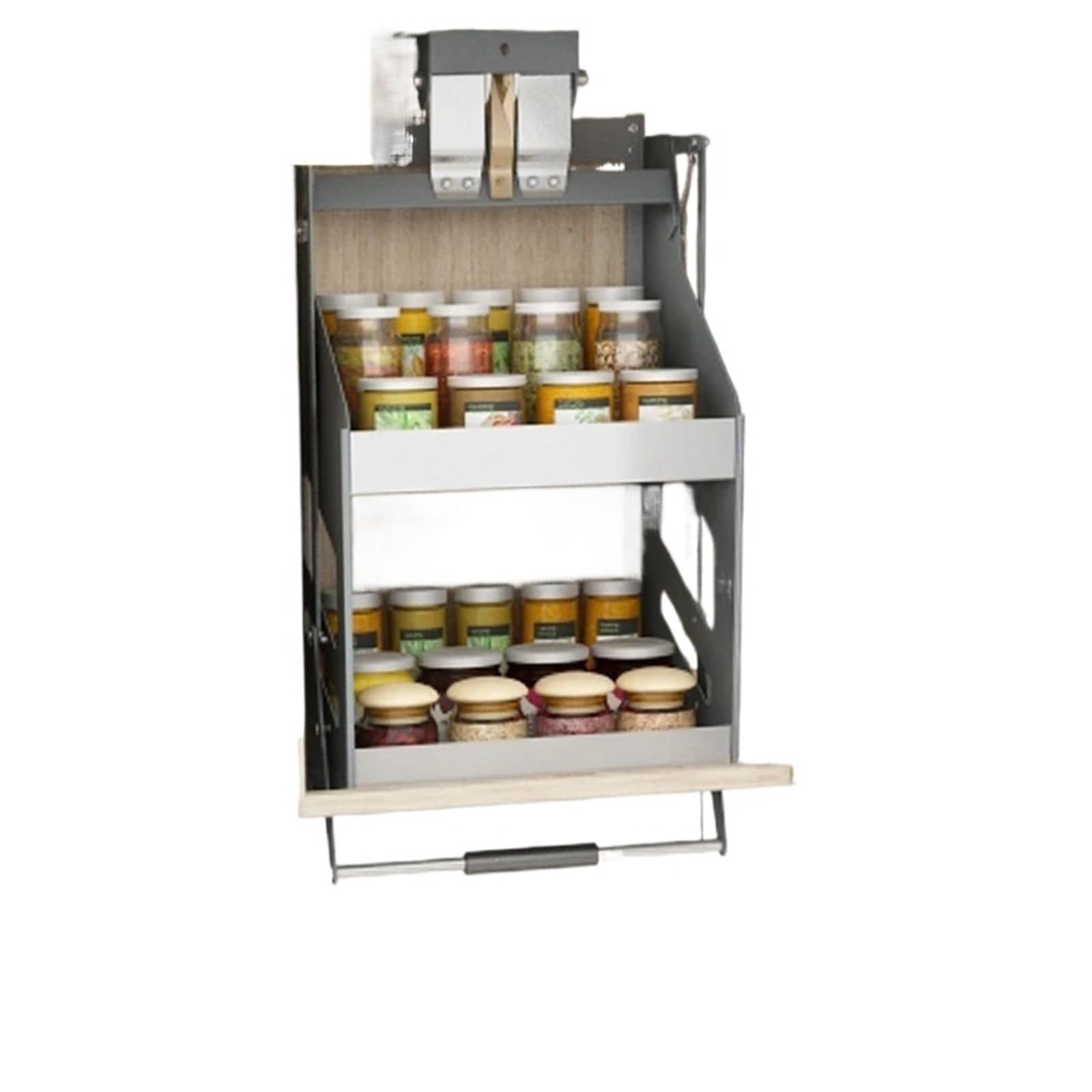 GYTTDERFL Kitchen Shelves Kitchen Cabinet Pull-down Lift Basket Storage Spice Racks Wall Cabinet Up and Down Vertical Lift Drawer Baskets 45/55/*28 * 52CM(500 Regular Type)