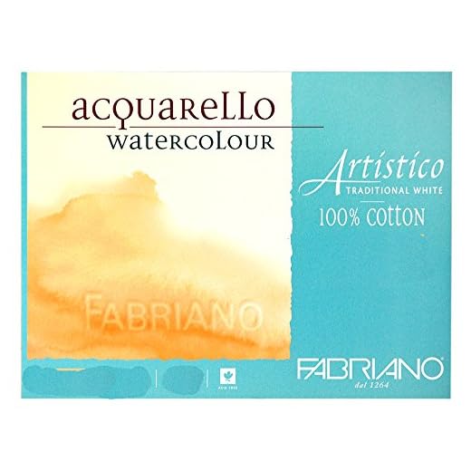 Papel Acuarela FABRIANO ArtisticoTraditional White Grano Fino 300g 56X76cm 10 unidades