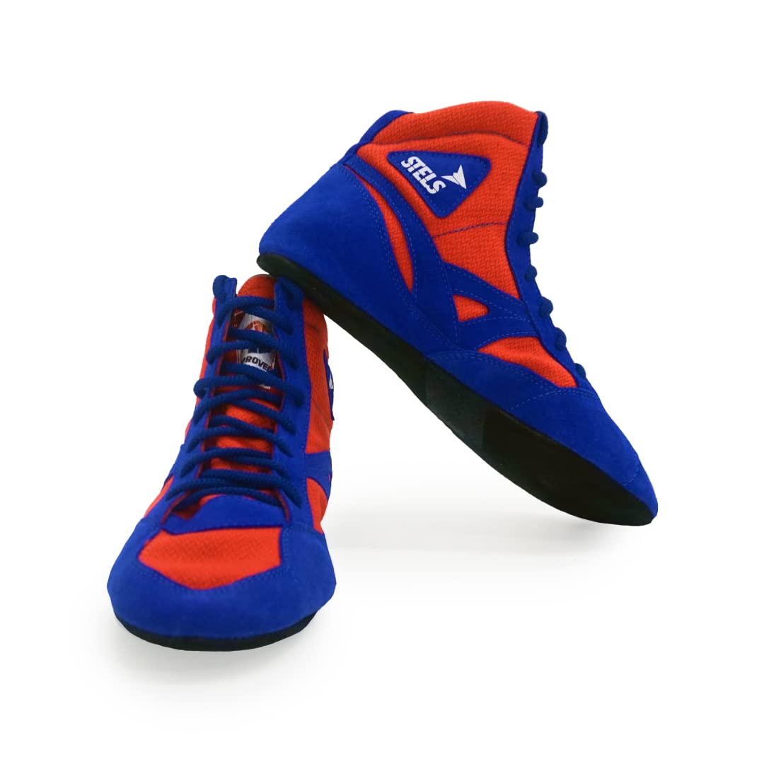 STELS Professional Sambo Shoes - Durable Breathable Suede Material for Competitive Excellence, 41 (UE) - 9.5 (US) Multicolor