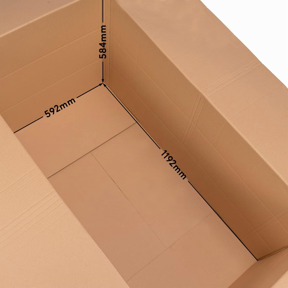 Carton pliable 1200 x 600 x 600 x 600 mm - Arbre EB avec rainure de hauteur Ã 200, 400 mm - Carton DHL marron - Modèle & quantité au choix