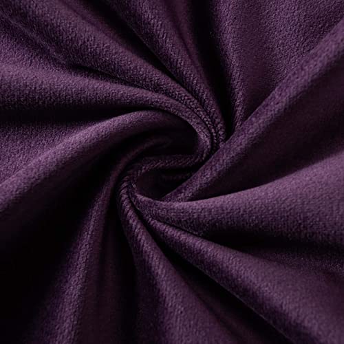 Image of JUSPURBET Velvet Throw Pillow Covers 14x14 Set of 2,Eggplant Purple | Modern Soft Decorative Cushion Covers with Hidden Zipper for Couch Sofa Bed Living Room Bedroom Home Decor