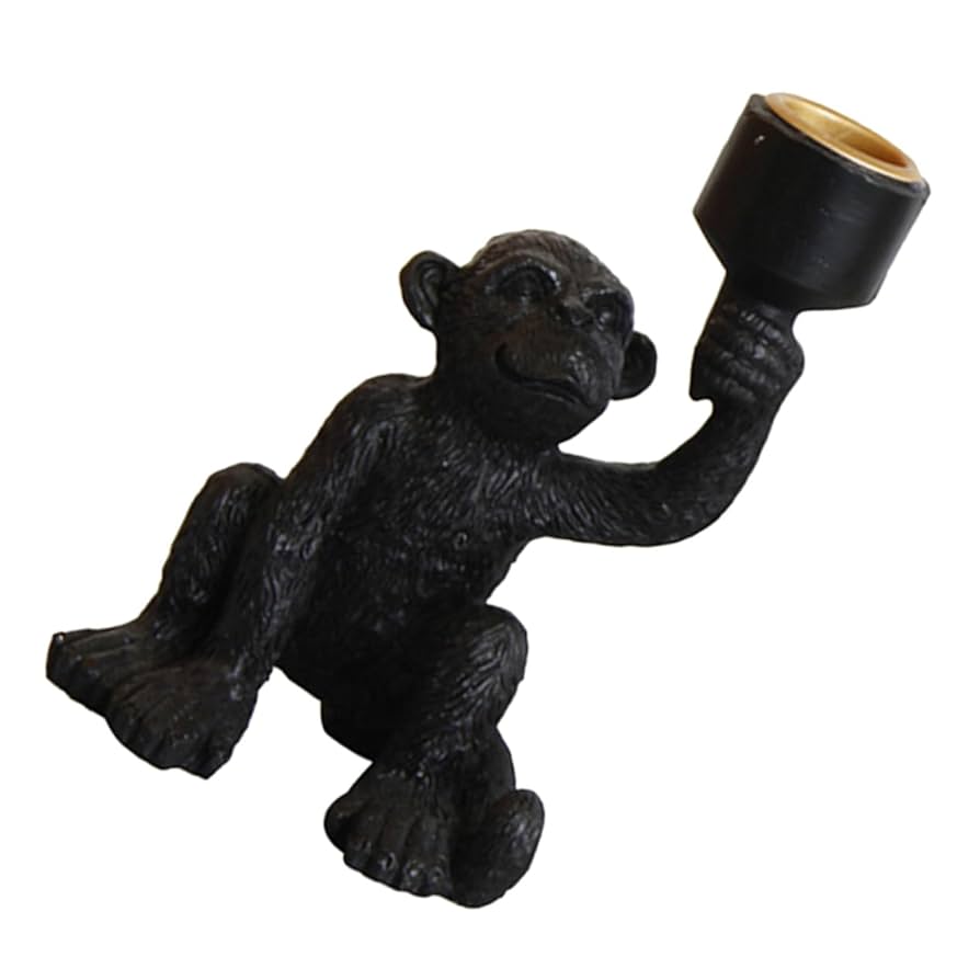 インテリア 置物  キャンドル サル Amazon｜Yardenfun キャンドルホルダー像 猿型 樹脂製 柱型
