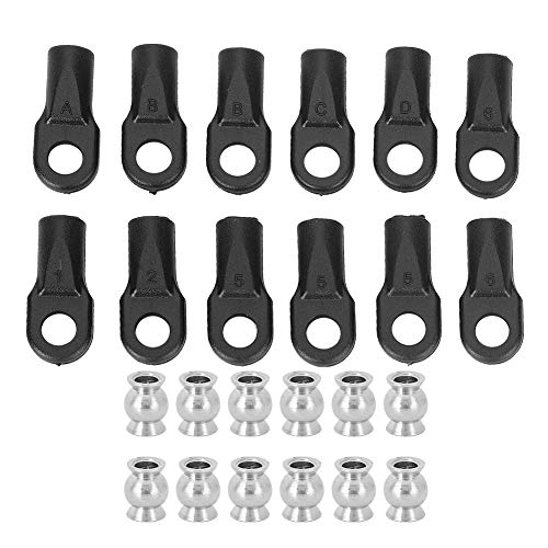 12pcs RC Short Rod Ends with Hollow Balls Aluminum ie Rod End Ball Joint RC Car Part Fit for traxxas 1/10 EREVO RC Upgrades