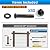 Muzata 30Pack 1/8" Black Stemball Swage Dead End Invisible Cable Railing Kit Terminal for Wood Stair Deck Hardware End Fitting T316 Stainless Steel CR24, CV1 CV4