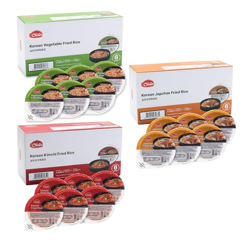 [KCHELIN] Microwaveable Korean Fried Rice Bundle: Kimchi, Japchae & Vegetable,