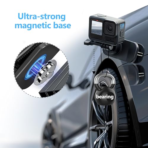 Image of STARTRC PHOTO Magnetic Backpack Strap Mount Quick Clip for GoPro Hero 13, 360 Rotation Backpack Clamp Mount for 13 Black,12 /11, for DJI Action 5 Pro Accessories, Quick Fixation
