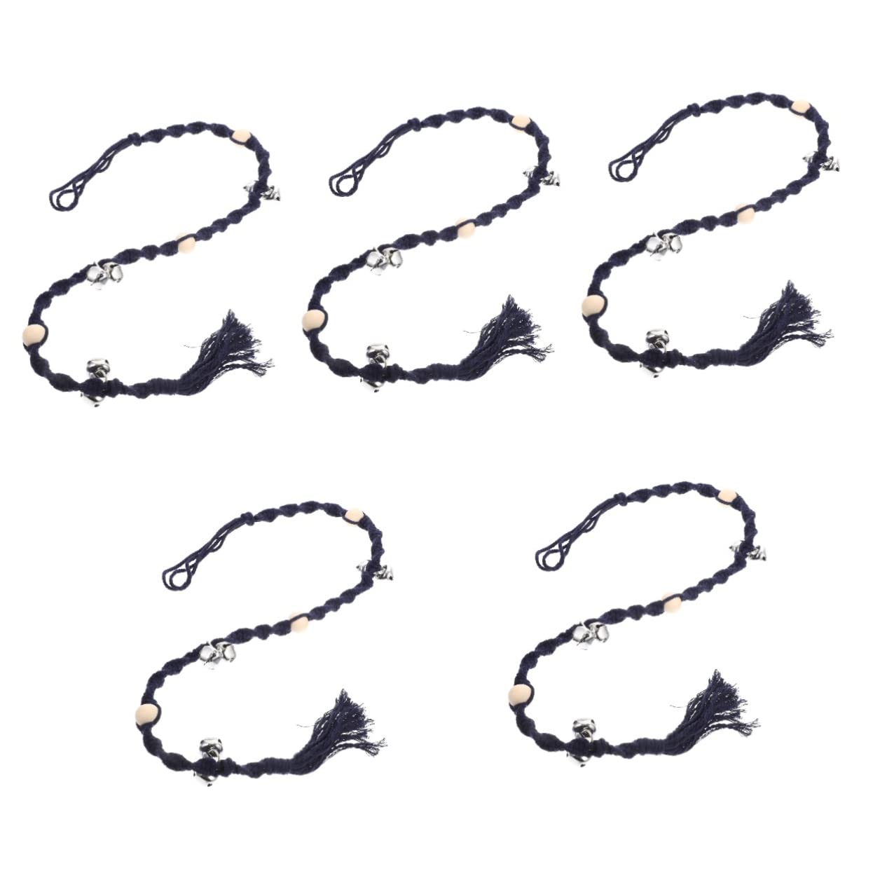 balacoo 5pcs Hanging Bell for Dog Pet Door Potty Training Tool Soft Material Noise and Comfortable for Daily Use