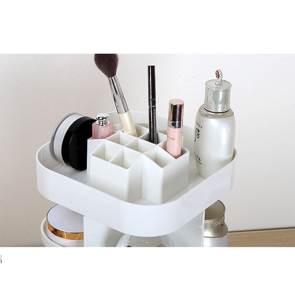 Espositore girevole a 360 gradi, adatto per gioielli, pennelli da trucco, rossetto, prodotti per la cura della pelle, profumi, organizer
