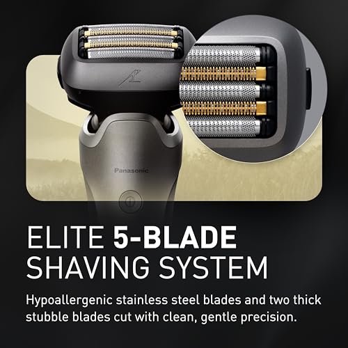 Image of Panasonic ARC5 PRO Electric Razor for Men, Wet /Dry 5-Blade Foil Shaver for Thick Beard & Stubble, 20D Flexible Head, Enhanced Beard Sensor, Pop-Up Trimmer - ES-L550WS