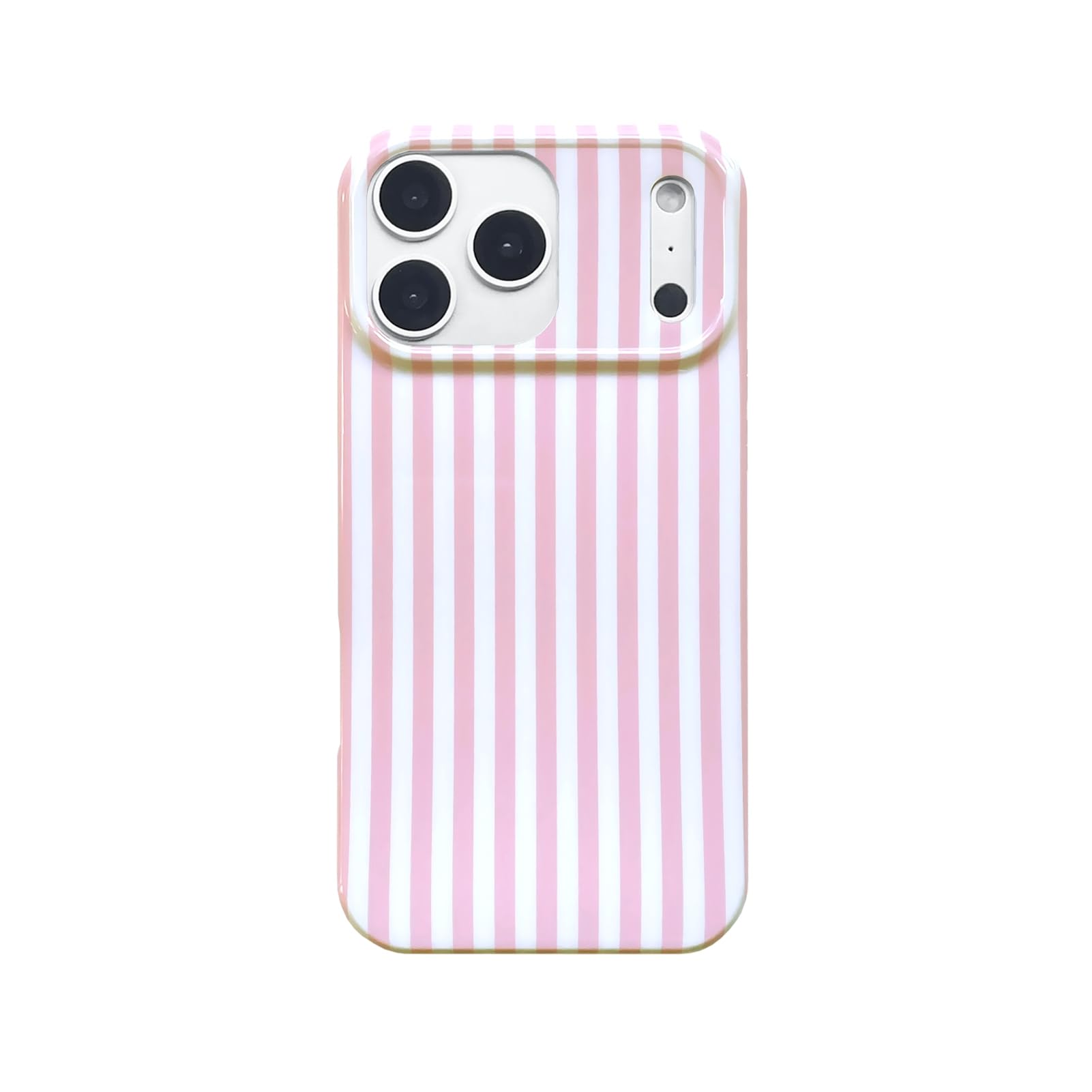 Jolie coque de protection iPhone 17 Pro rayures roses classique chic - 8