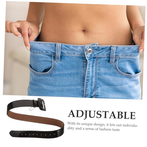 Retro PU Wide Waist Belt for Women Vintage Patent Leather Dress Belt Decorative Stylish Accessory for Jeans and Dresses Chic Unisex Waist Cincher Black3