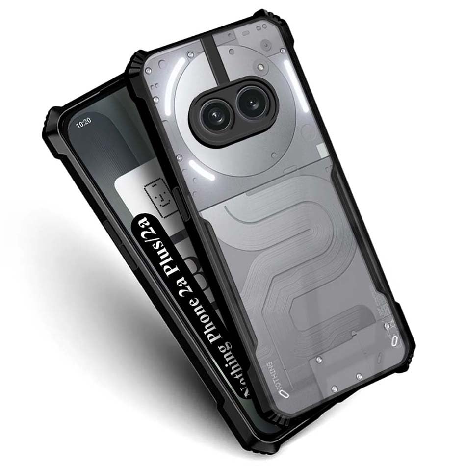 Fashionury Shockproof Crystal Clear Back Cover for Nothing Phone 2a Plus 5G / Nothing Phone 2a | 360 Degree Protection | Protective Design | TPU+Plastic Transparent Back Cover Case (Black Bumper) (B0CXX3F99V) Amazon Price History, Amazon Price Tracker