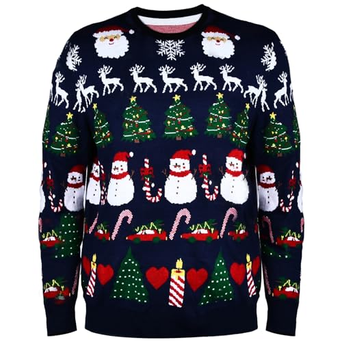 Ulikey Jersey Navidad Unisex Christmas Sweater para Hombre Mujer, Jersey Navideño Pareja con...