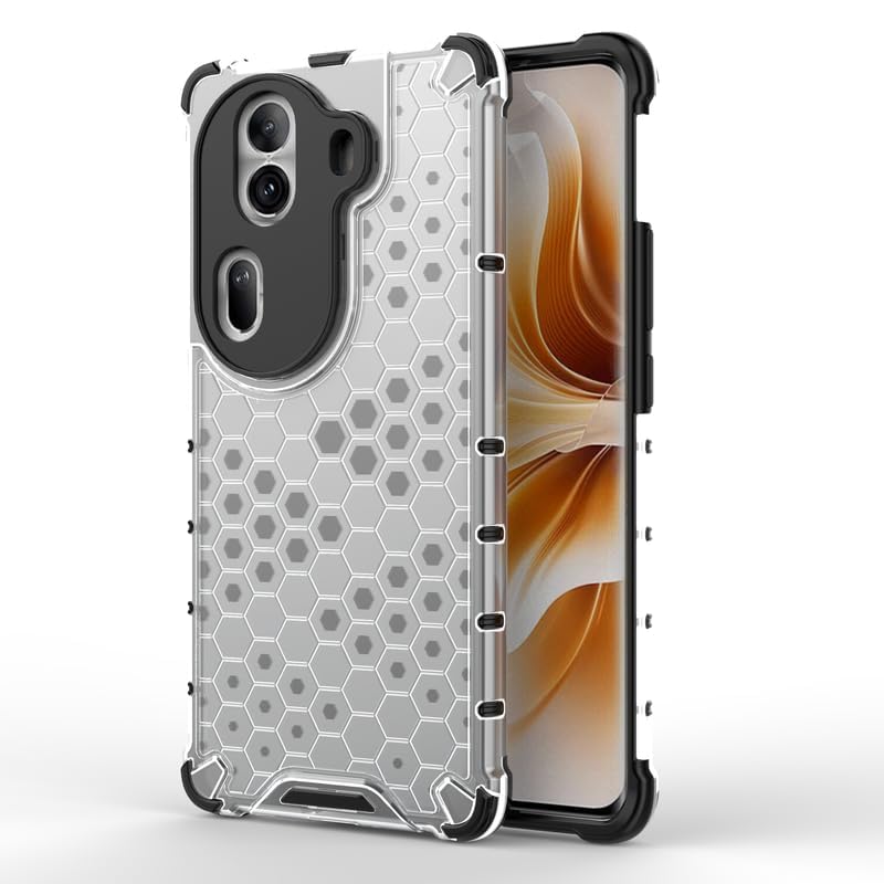 Image of Hard PC Back Case Cover for Oppo Reno 11 Pro 5G Anti Slip Ultra Thin Shockproof Reinforced Corners (Polycarbonate|Transparent)