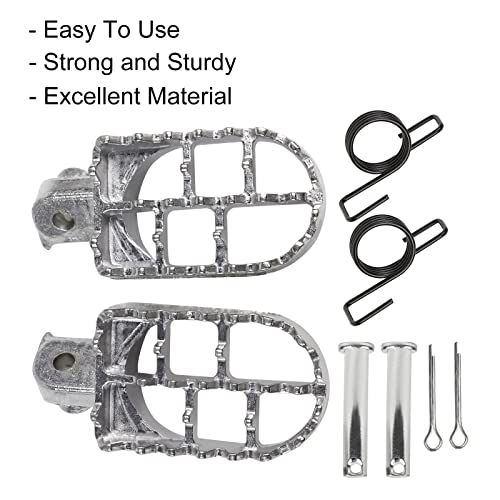 Flypig Aluminium Footpeg Footrest Foot Pegs For Pit Dirt Motor Bike Yamaha Pw50 Pw80 Tw200 Honda Xr50R Crf 50 70 80 100F Silver #TOP4