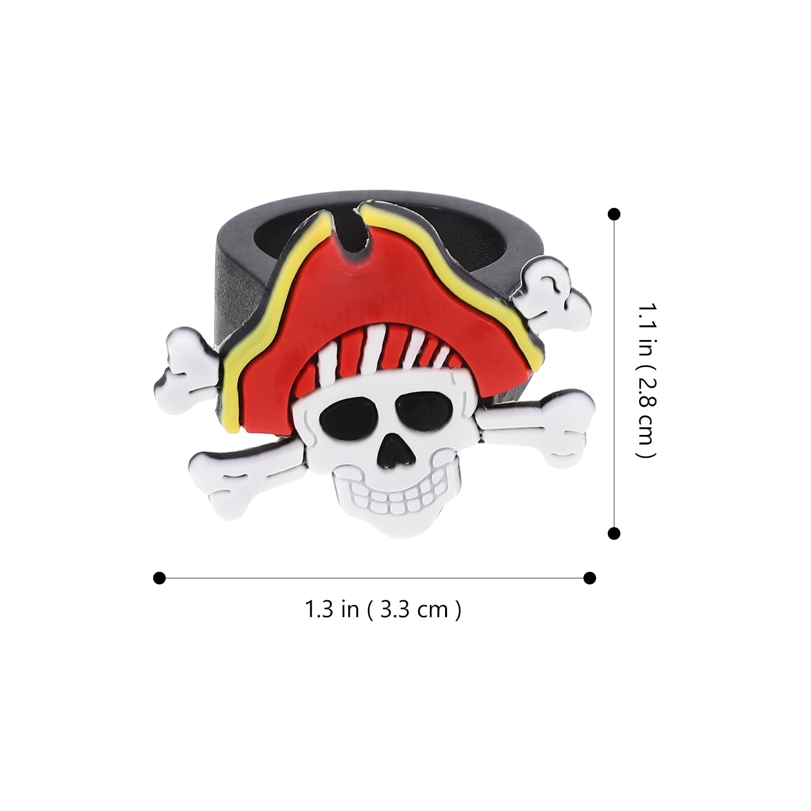 BESTOYARD 32 Pcs Pirate Soft Rubber Ring Children's Ring Ring Halloween Finger Rings Pirate Party Supplies Kids Halloween Party Pirate Rings Pvc Jewelry European and American