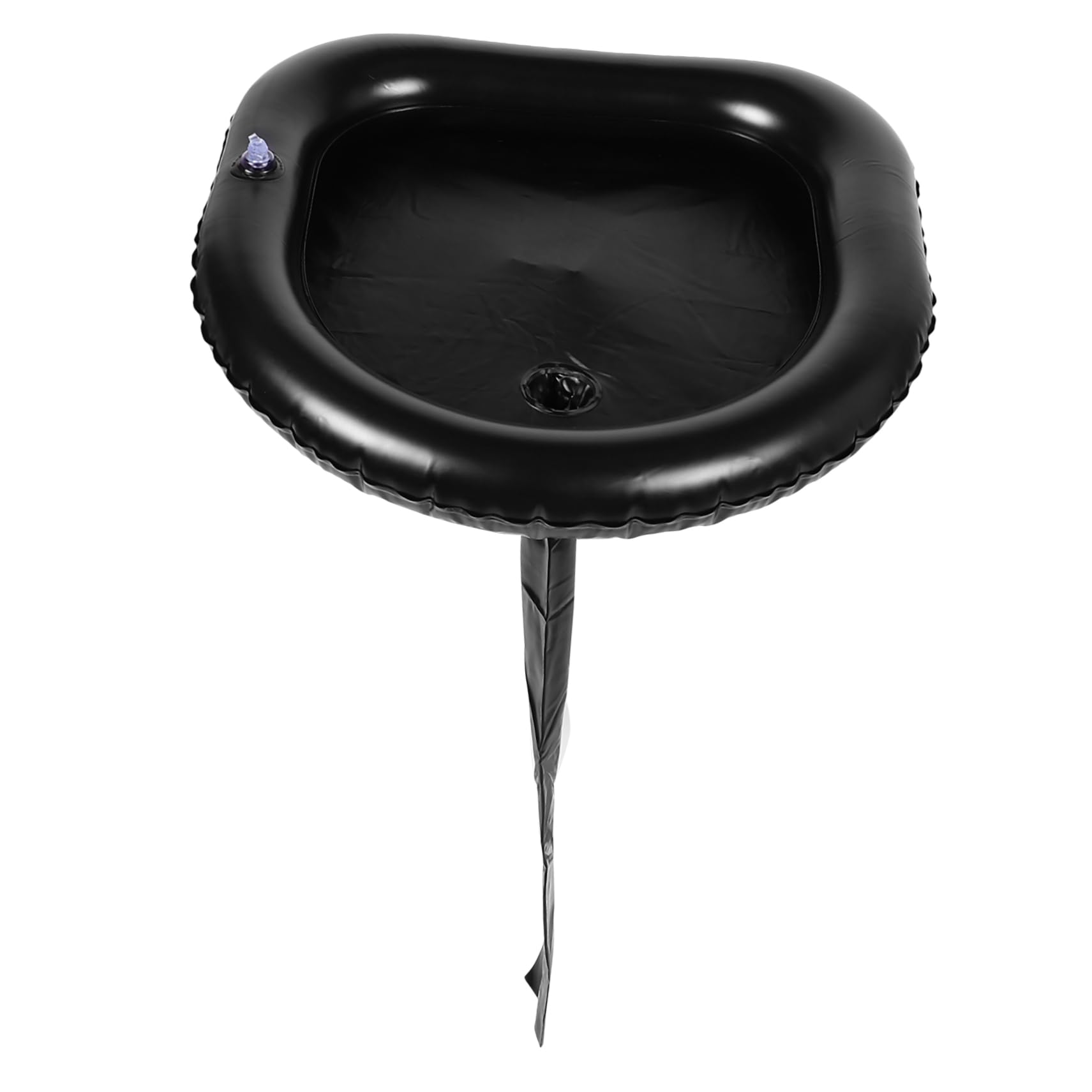 Didiseaon Inflatable Lightweight Shampoo Basin Hair Washing Basin Hair Sink Portable Shampoo Holder Portable Shampoo Basin Personal in The Bath Portable Shampoo Bowls for Home Plastic Black