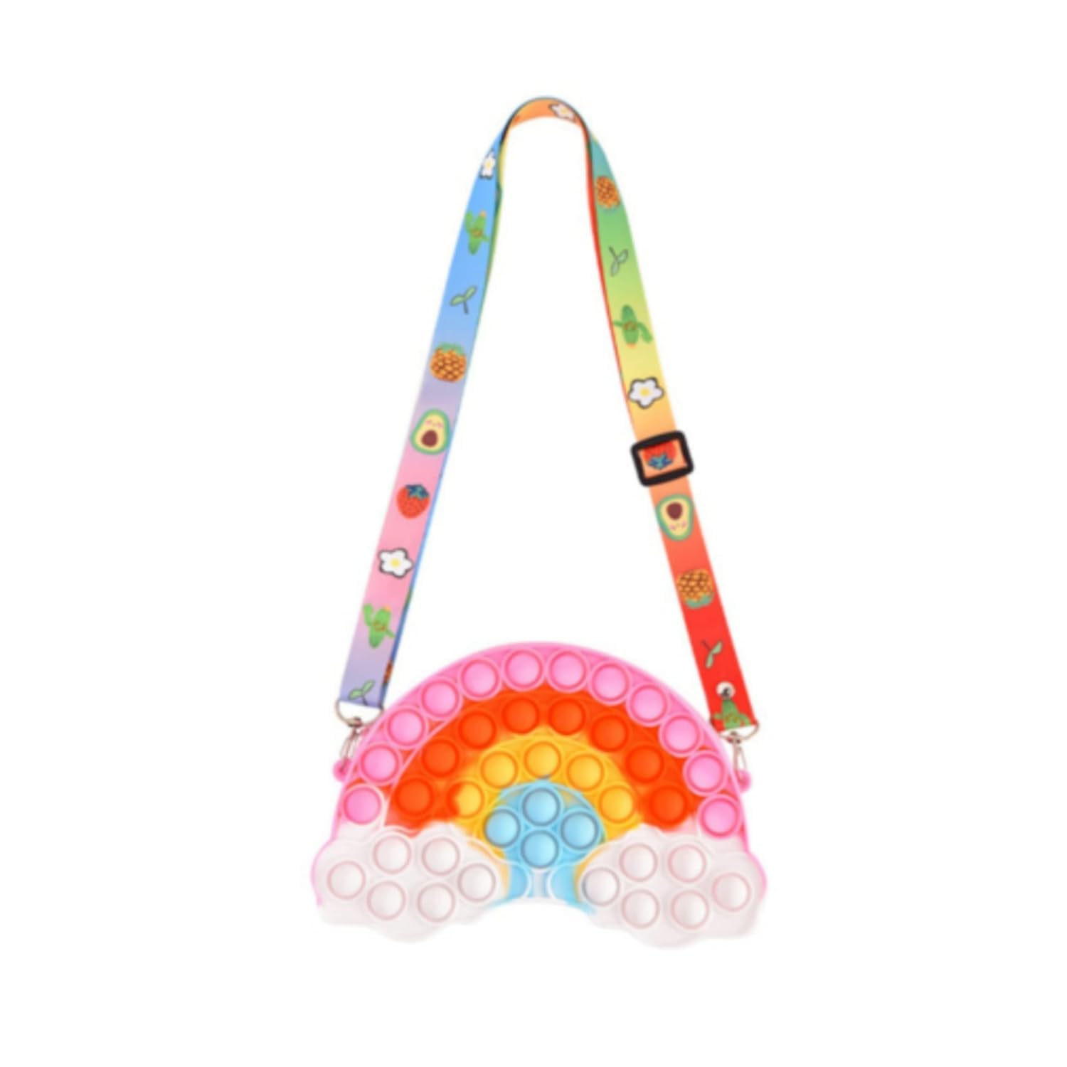 Prezzie Villa Pack of 1 Cloud Pop it Fidget Toy Sling Bag in Multicolor for Kids-image-23