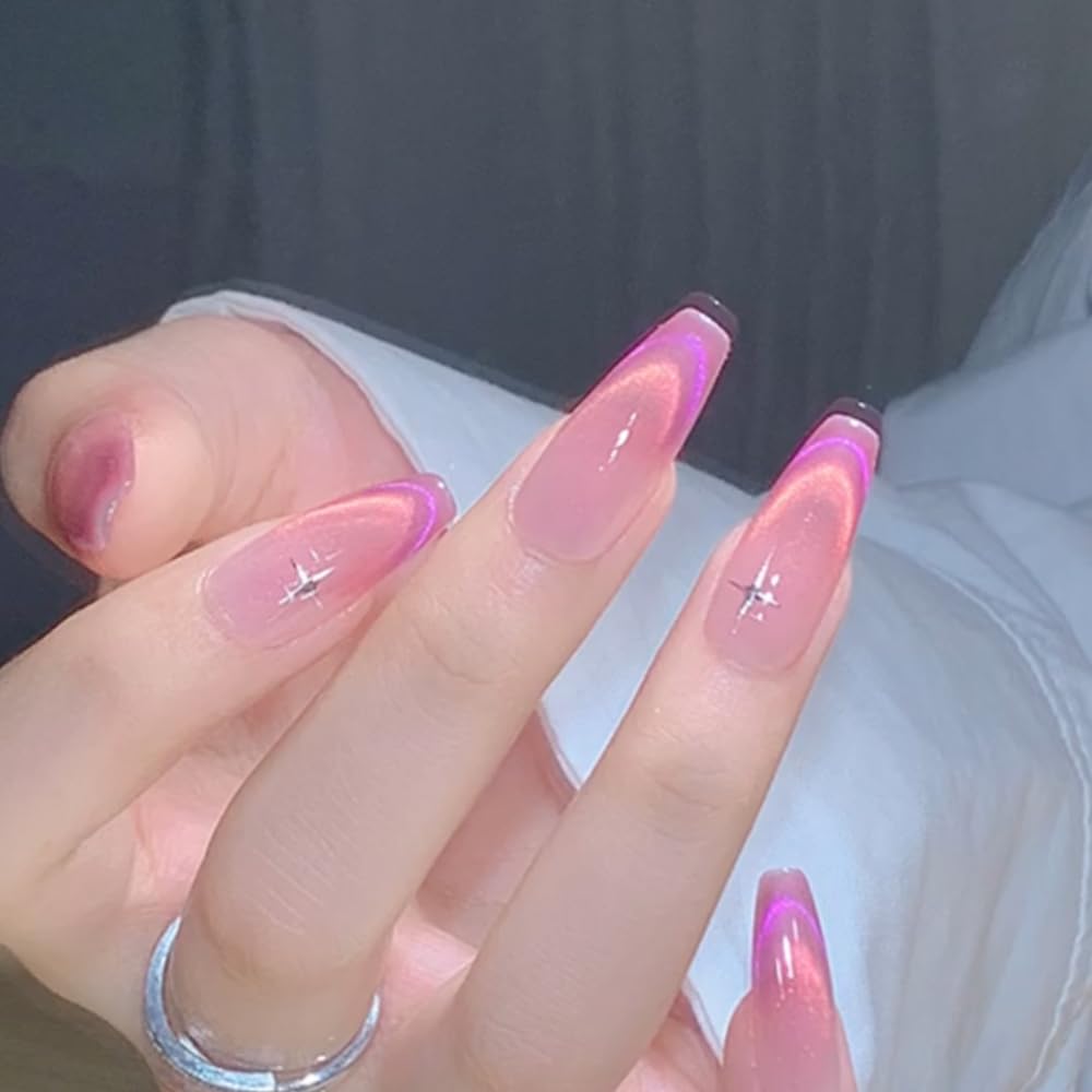 7ml 9D Cat Eye Gel Nail Polish Holographic Galaxy Cateye Magnetic Nail Polish Gel Magic Chameleon Manicure Set (SS-02)