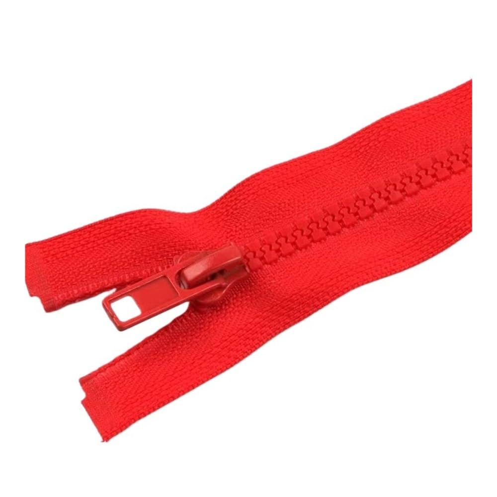 Resin Open-End Auto Lock Zipper Replacement for Sewing(Red,80CM-5#)