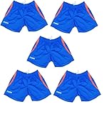 PANtaloncini calcio calcetto Generico 5 Pezzi Pantaloncini da Calcio Unisex-Adulto, Azzurro Arancione tg L