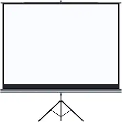 Tela de Projecao TES Retratil com Tripe e Estojo Serie a 1.80X1.80 Metros 1:1