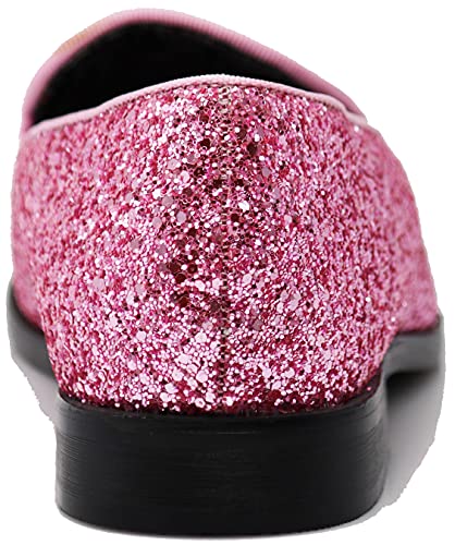 Image of SPK04 Men's Vintage Glitter Dress Loafers Slip On Shoes Classic Tuxedo Dress Shoes