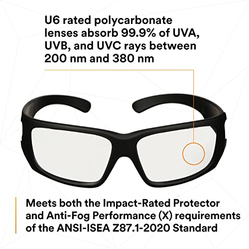 Image of Maxim 3M Elite 1000 Series, MXE1001SGAF-BLK, Black Frame, Scotchgard Anti-Fog Coating, Clear AF-AS Lens