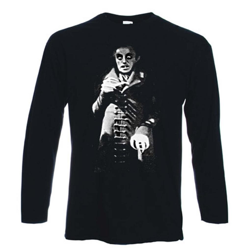 Tribal T-Shirts Mens Nosferatu the Vampire Long Sleeve T-Shirt (XXL) Black