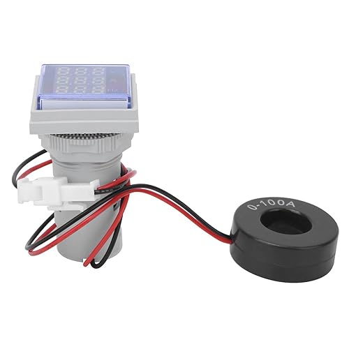 Miniatura 2 de AD112-22 Multímetro digital Pantalla de 3 dígitos AC Volt Amp Hz Tester, AC60-500V, 0-100A, 20-75 Hz (blanco)