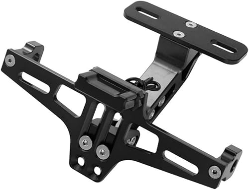 Soporte universal para placa trasera de motocicleta con luz LED, soporte eliminador de guardabarros ajustable para Yamaha para Kawasaki para Ducati