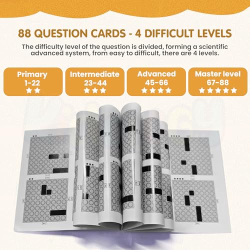 Image of Kidology Color Block Puzzle Game for Kids & Adults | Brain Teaser | Montessori Toy for Focus, Patience, Problem-Solving & Learning Game -88 Challenge Cards, 4 Difficulty Levels, STEM Education