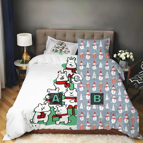 Linge de lit microfibre douce de Noël supérieure avec finitions fermeture éclair - 4
