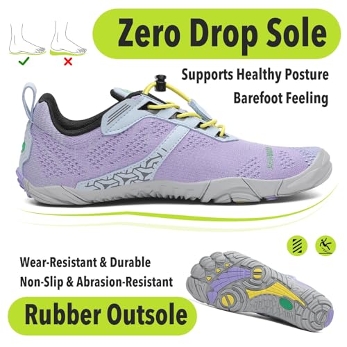 Image of SAGUARO Womens Mens Barefoot Shoes Minimalist Trail Runner Wide Toe Box Zero Drop Outdoor Cross Training Shoe