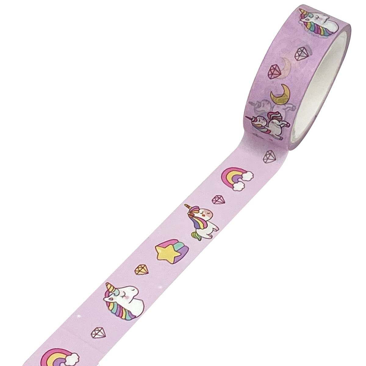 allydrew Washi Masking Tape, 15mm x 5M, Unicorns & Rainbows