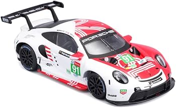 Amazon.com: Bburago B18-38308 1:43 Porsche 911 RSR Lemans, Red