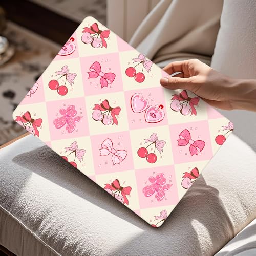Image of Mektron Case for 2026 MacBook Air 13-inch M5 Laptop A3449 with 13.6-inch Liquid Retina Display, 2025 2024 2022 M4 /M3 /M2 MacBook Air 13 inch Hard Shell Cover, Fit Model A3240 A3113 A2681, Cherry with Bows