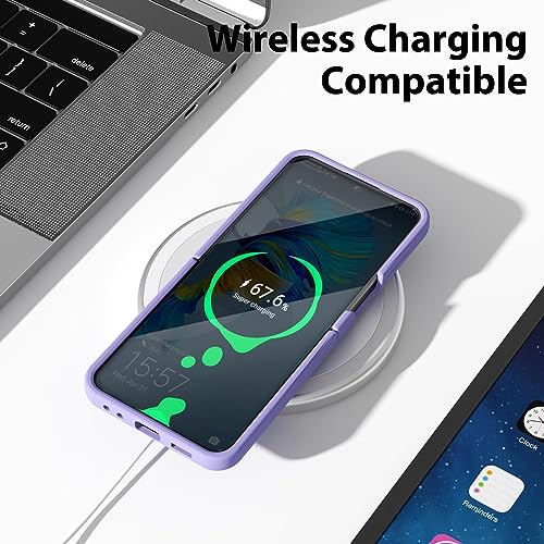 Image of MIDOS Back Cover Compatible with Samsung Z Flip 5 Silicone Case Full Protection Shock Proof Case for Samsung Galaxy Z Flip 5 (Purple)