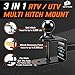 METOWARE 3-in-1 ATV/UTV Trailer Hitch Towing Ball Mount With 2 Inch Ball Rated 3500 LBS, Fits 1 1/4 Inch Receiver With 1/2 Inch Pin & Clip