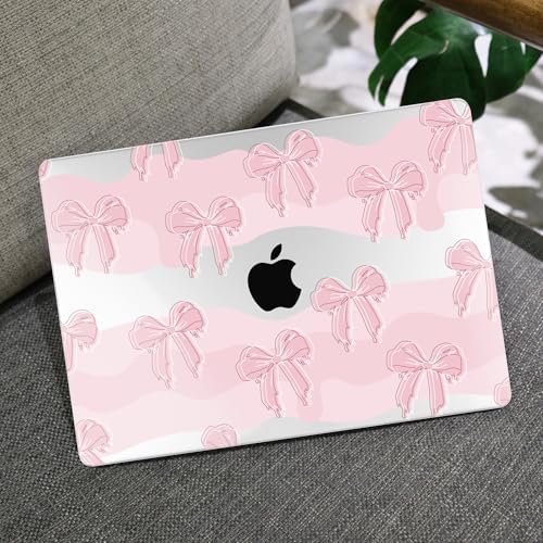 Image of MEEgoodo Case for M5 MacBook Pro 16 inch Case 2026 2024 2023 2021 with M5 M4 M3 M2 M1 Pro /Max Chip, Fit Model A3429 /A3428 /A3403 /A3186 /A2991 /A2780 /A2485, Melted Bow