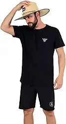 Chapéu de Palha Nacional Viés Preto Masculino Feminino Surf de Praia Saida Sol Verão Moda Piscina Unissex Aba Larga Redondo na Moda Palha Natural de Folha de Carnaúba Proteção Solar UV Premium