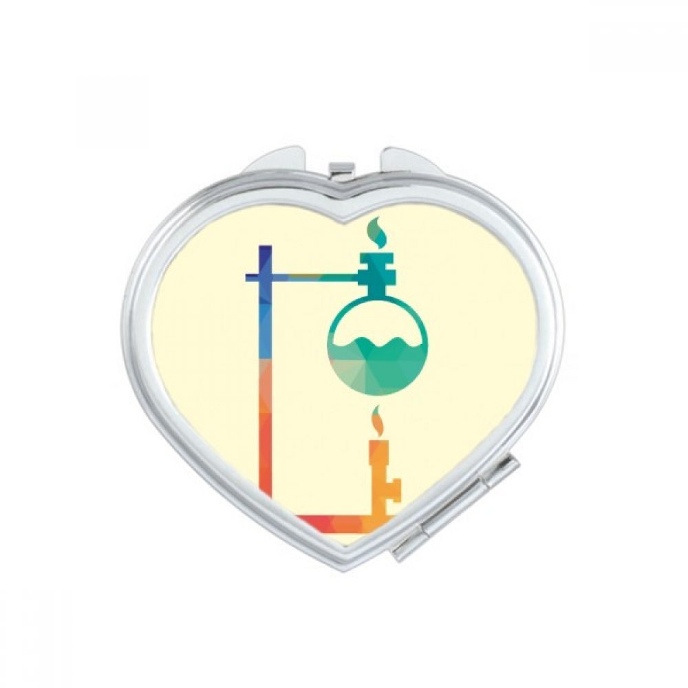 Miroir de poche chimie ballon cœur compact et portable de couleur multicolore