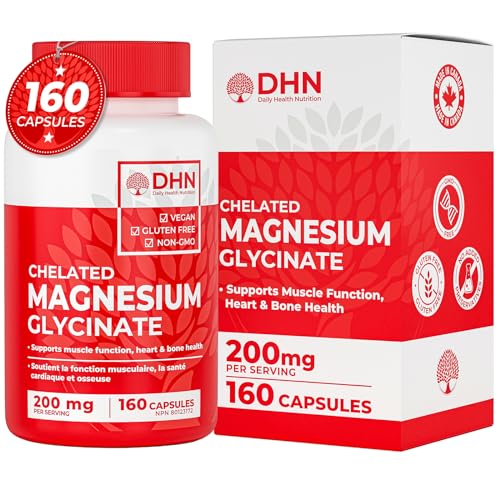 Max Absorb Magnesium Glycinate | Supports Sleep, Relaxation, Energy Metabolism, Muscle & Tissue Function | Pure Chelated Magnesium Glycinate, Not a Blend! | Stomach Friendly | Canadian Made, Quality Assured