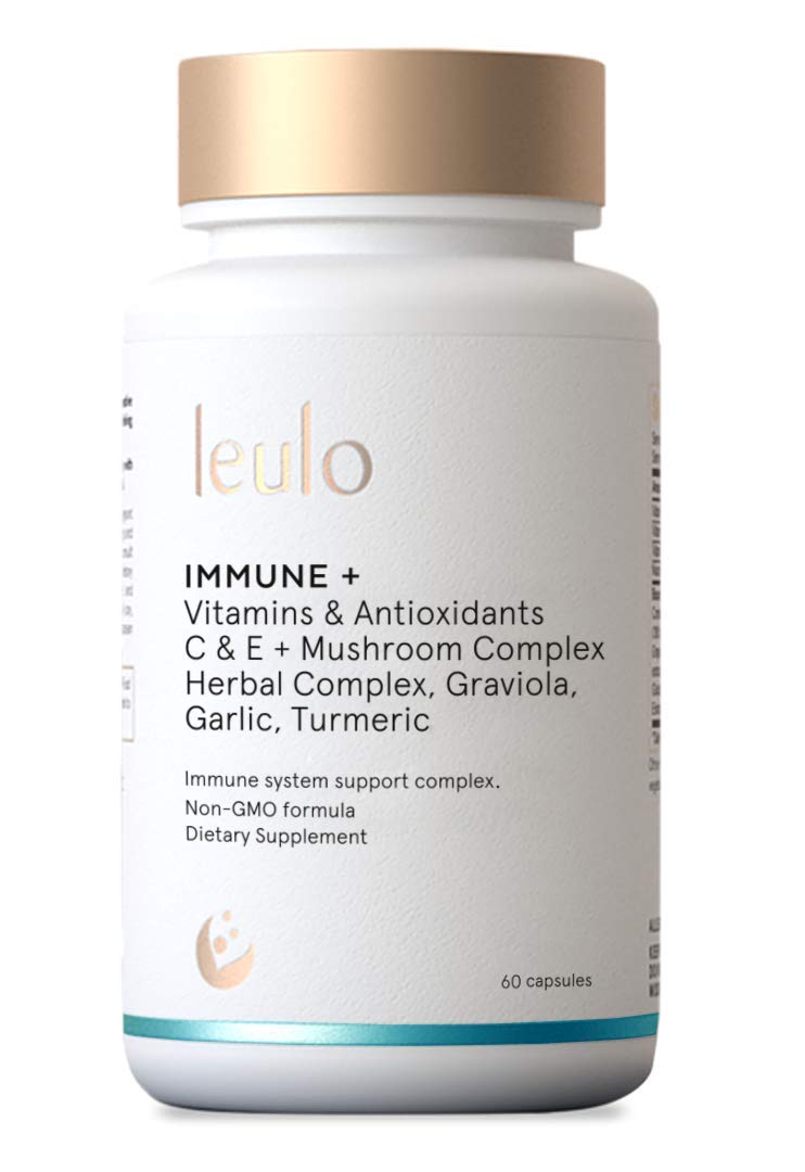 Immune + Cell Defense | Immune System Booster w/Mushroom, Ginseng, Garlic, Turmeric, Graviola, Quercetin, Raspberry Fruit, Pine Bark, Vitamins C & E Immunity Support Supplement | (60 Caps)