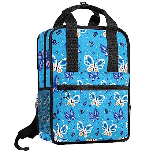 Sac à dos garçons papillon bleu idéal pour l'école et les sorties nature