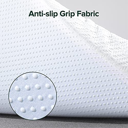 Image of ZINUS 3 Inch Ultra Cooling Gel Memory Foam Mattress Topper with Cooling Cover, CertiPUR-US Certified, Full, White