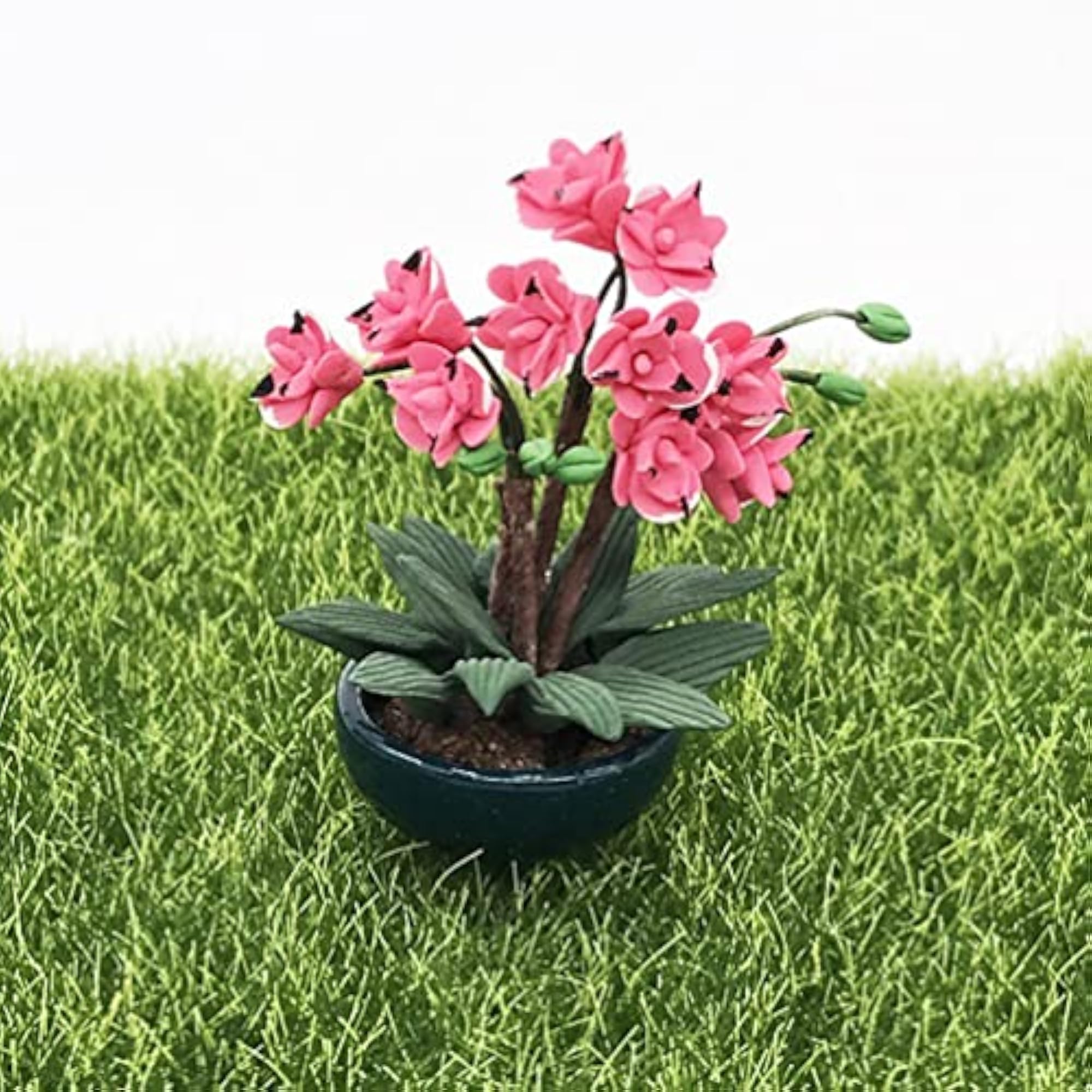Artificial Orchid Flower Miniature Dollhouse Plants