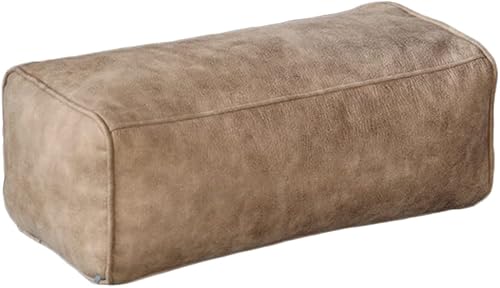 Miniatura 19 de Puf otomano de gamuza para piso, reposapiés otomano, cuadrado, rectangular, puf, cojín de suelo, sofá, taburete para sala de estar (color amarillo,