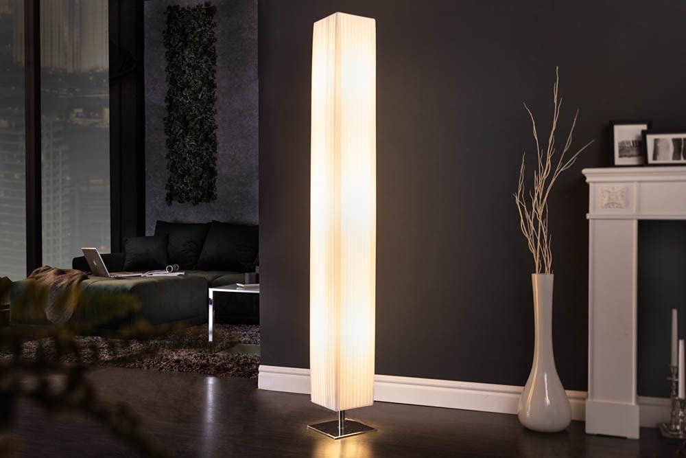 Stylische Stehlampe PARIS 160cm weiß E27 40W Stehleuchte Wohnzimmerlampe